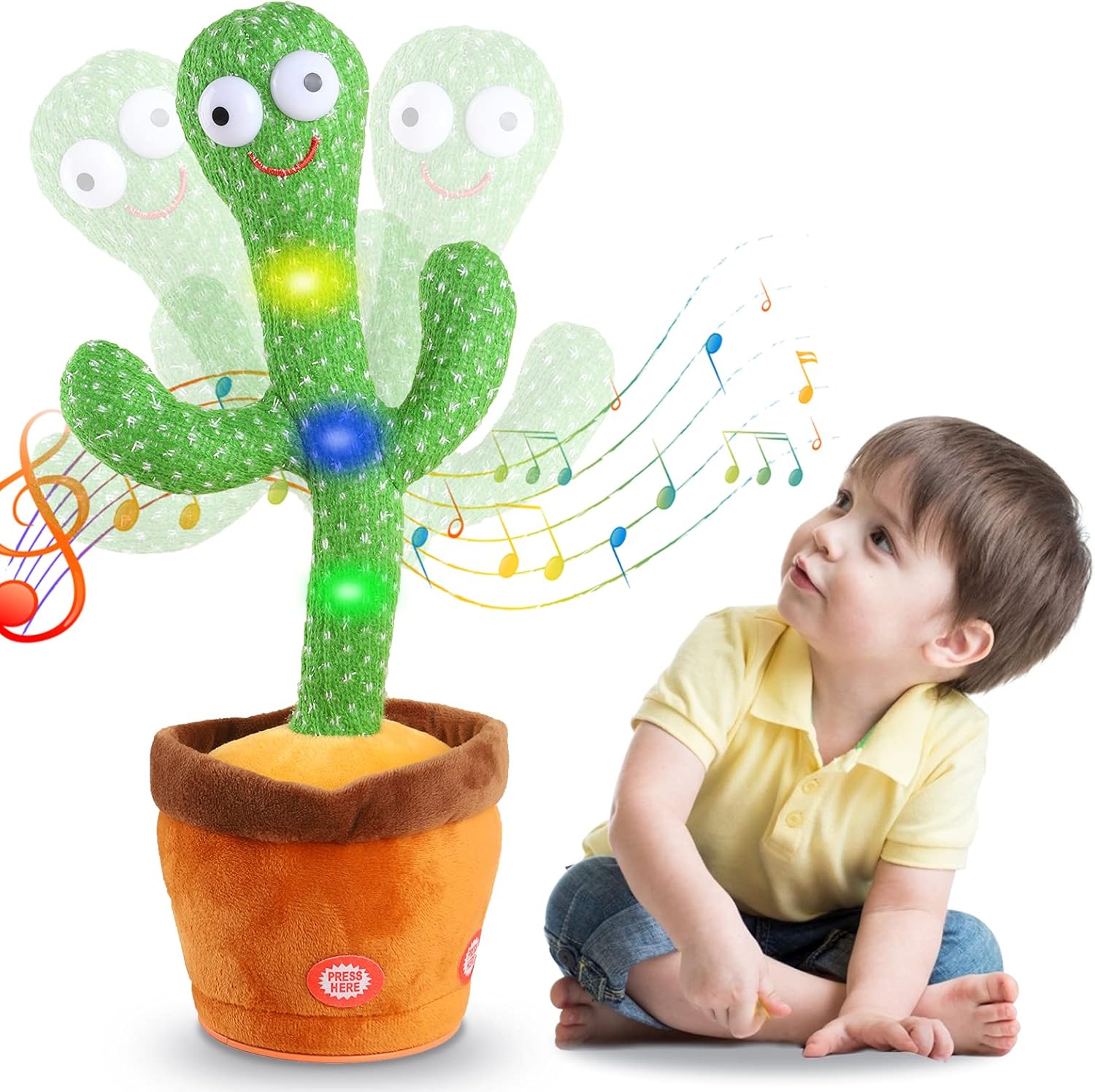 Interaktiv Plush Toy med Musik och Ljus