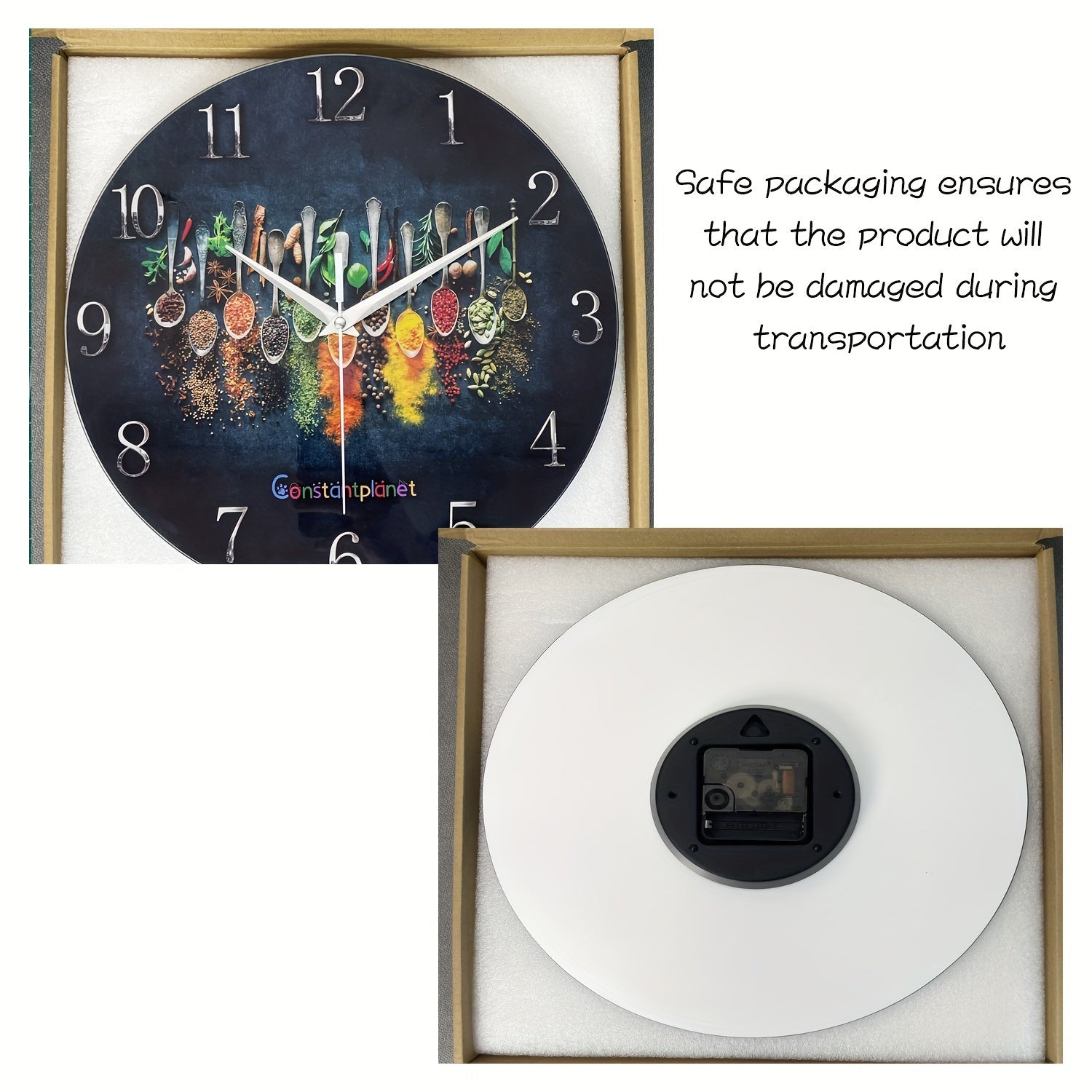 SpiceTime - Lyxig Väggklocka med Kryddmönster