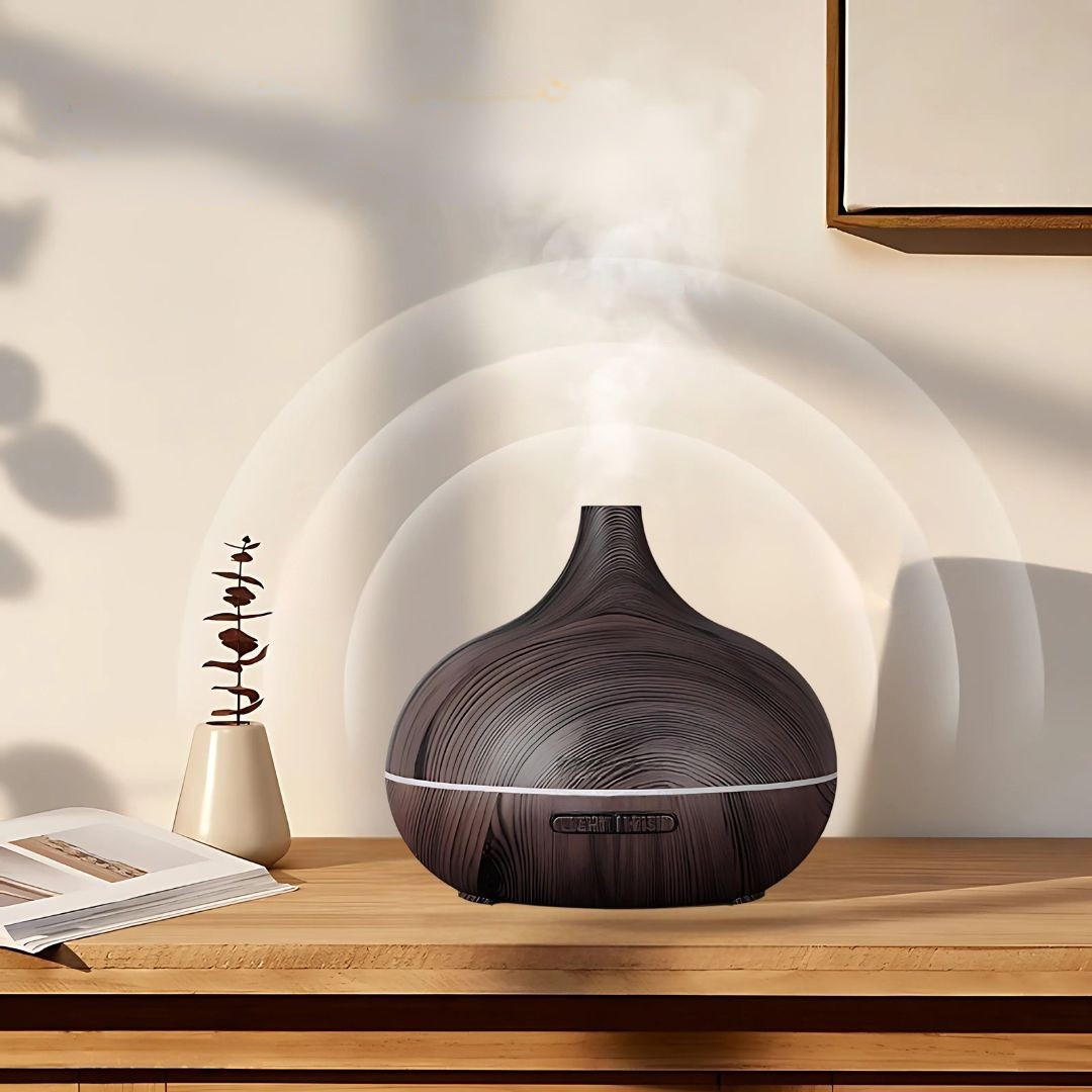 Aroma Diffuser Träådrad Luftfuktare för Hemmet