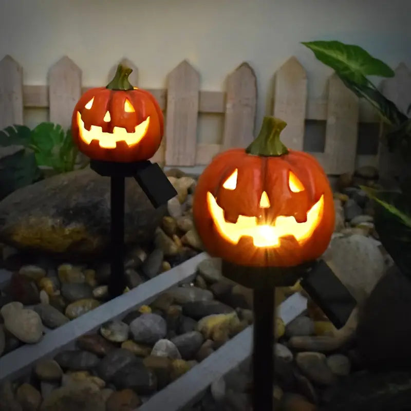 Halloween Solar Pumpa Ljus – Väderbeständiga LED Trädgårdslampor för Utomhus & Festdekoration