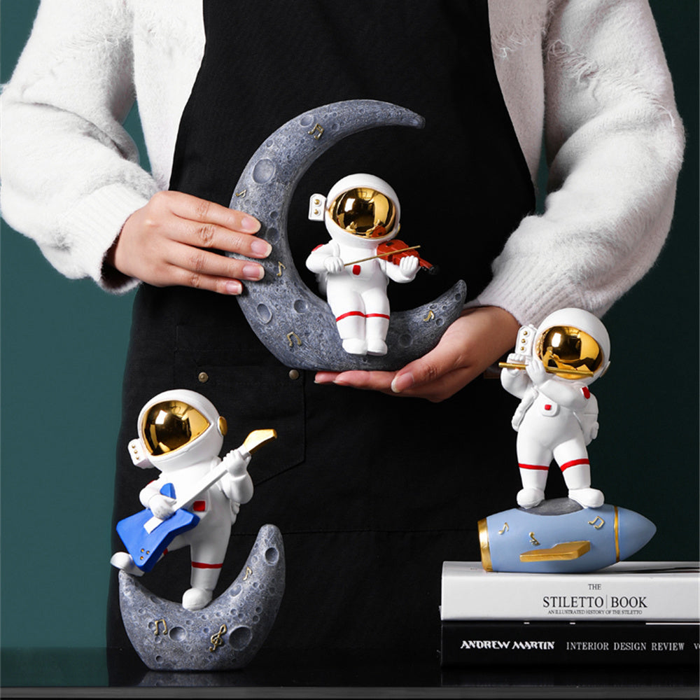 Astronaut Jazz Band Dekorativ Konstverk för Unik Heminredning