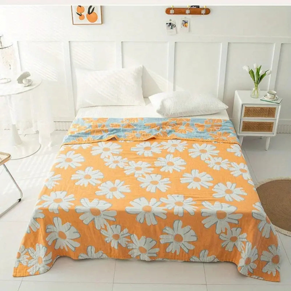 Sommarredo Daisy Bomullspläd