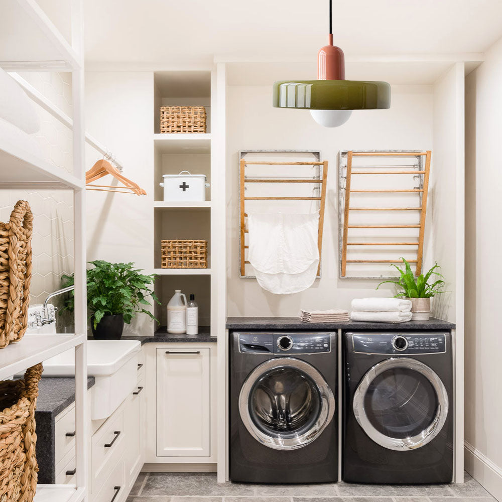 Modern Glass LED Pendant Light | H7.09" eller H8.66" | Bauhaus-inspirerad | Takarmatur | Brick by Brick