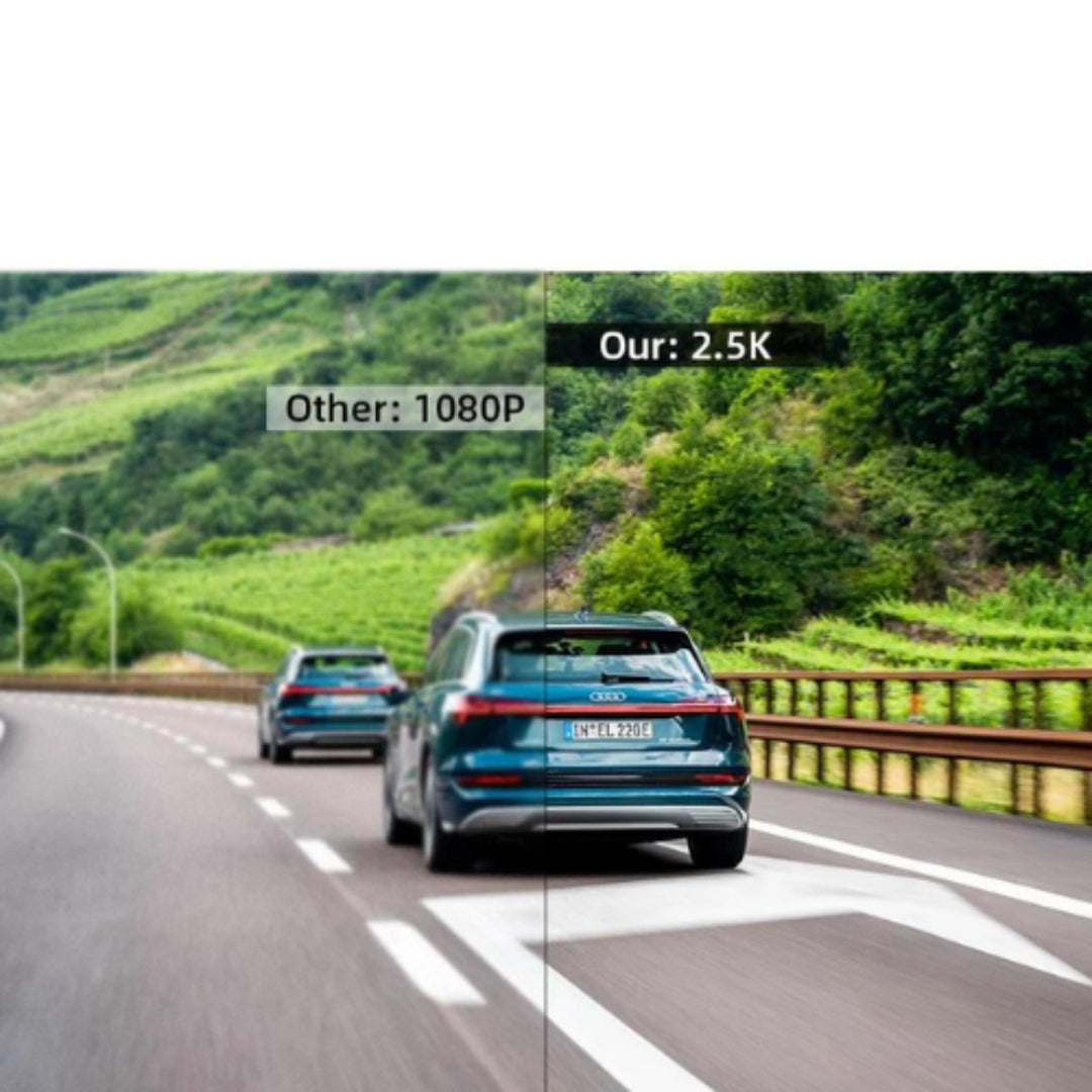 Carvallo – Smart spegelkamera med 4K-upplösning, bilspel, Android Auto och säkerhetsvarningar