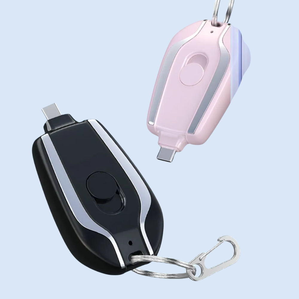 PowerLink – Kompakt nyckelringsladdare med snabb aktivering och inbyggd laddkontakt