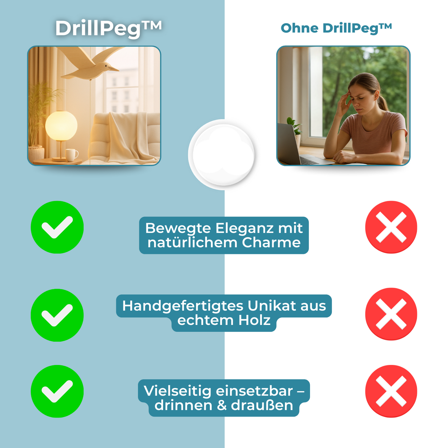 Carvallo – Handgjord mås med fladdrande vingar