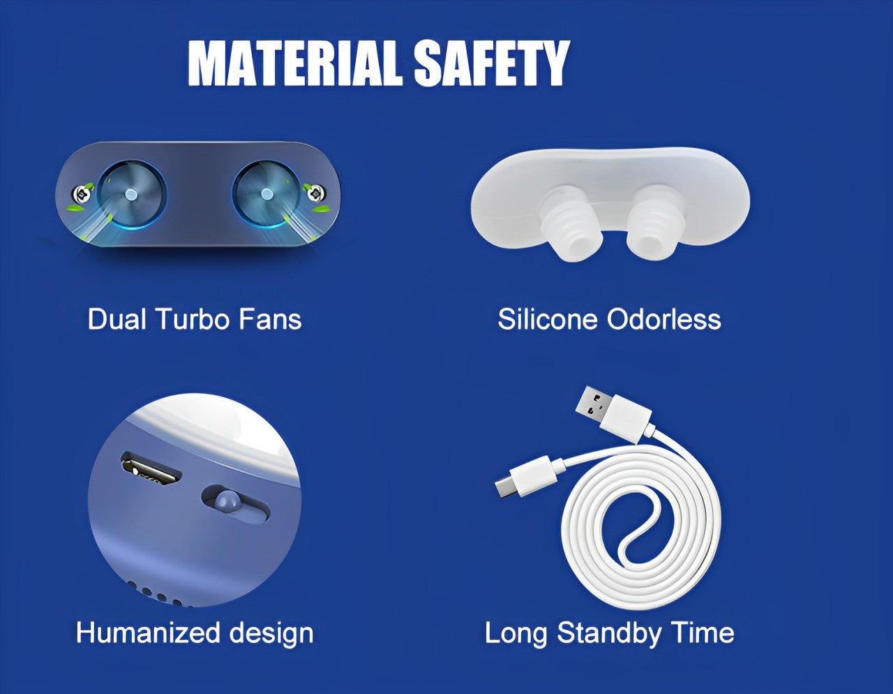 Anti Snoring Device Rechargeable Nasal CPAP Hjälp
