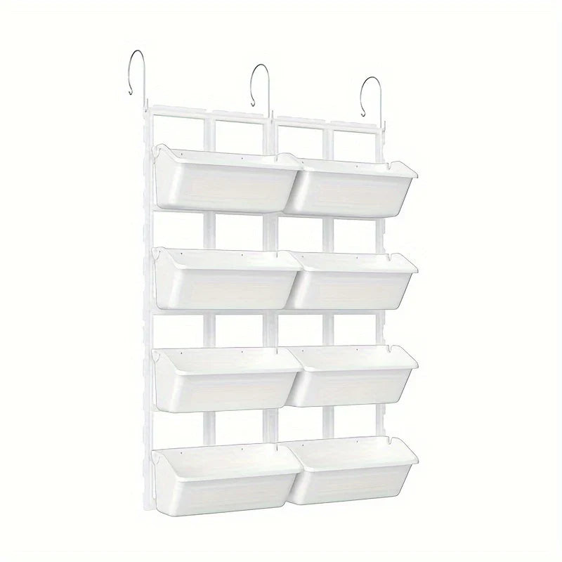 Vertikal växtlager med 8 fickor – Väggmonterad växthylla för balkong och trädgård