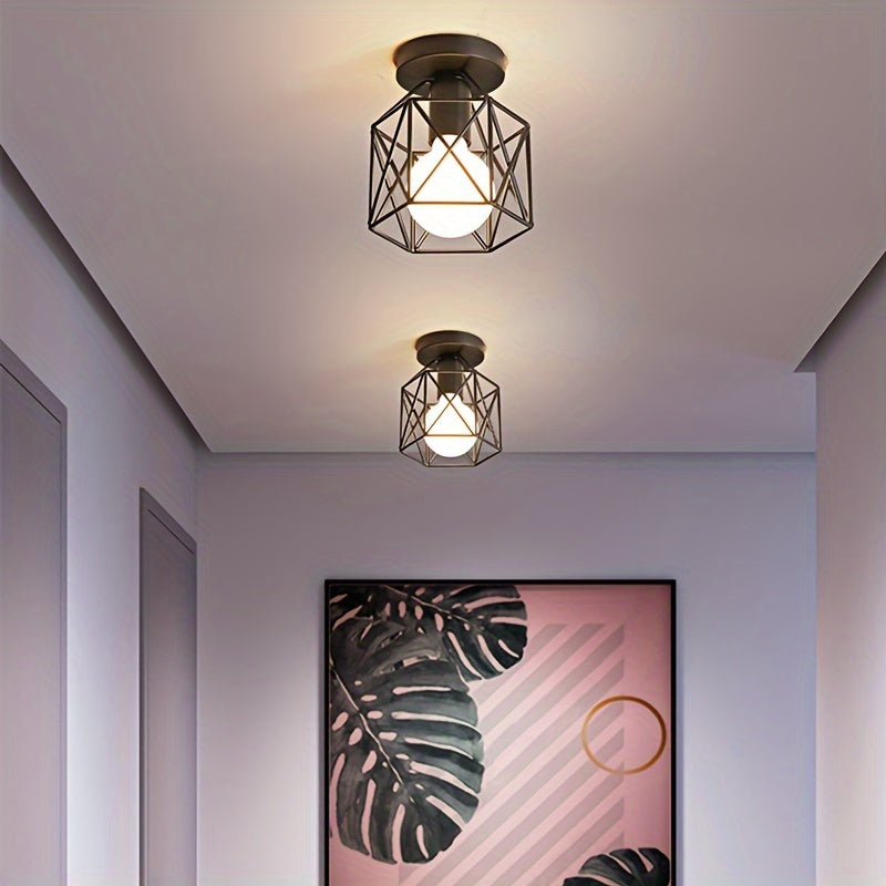 NordicLight - Svart Järn E27 Taklampa för Sovrum och Kök