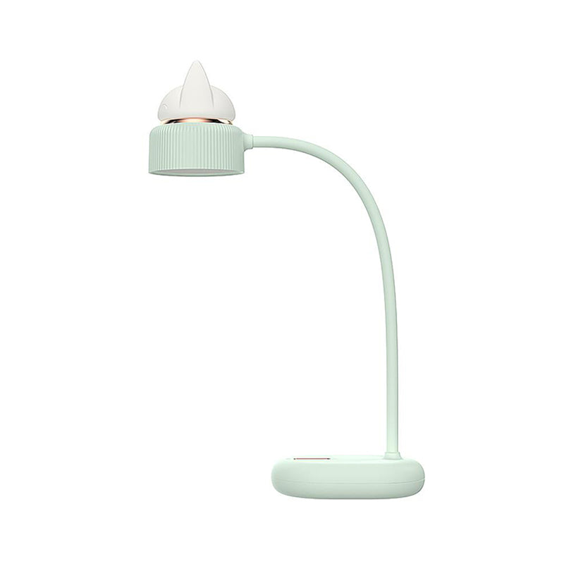 Wit/Rosafärgad/Grön Katt Roterande Bordslampa - USB Uppladdningsbar LED Nattlampa för Barn