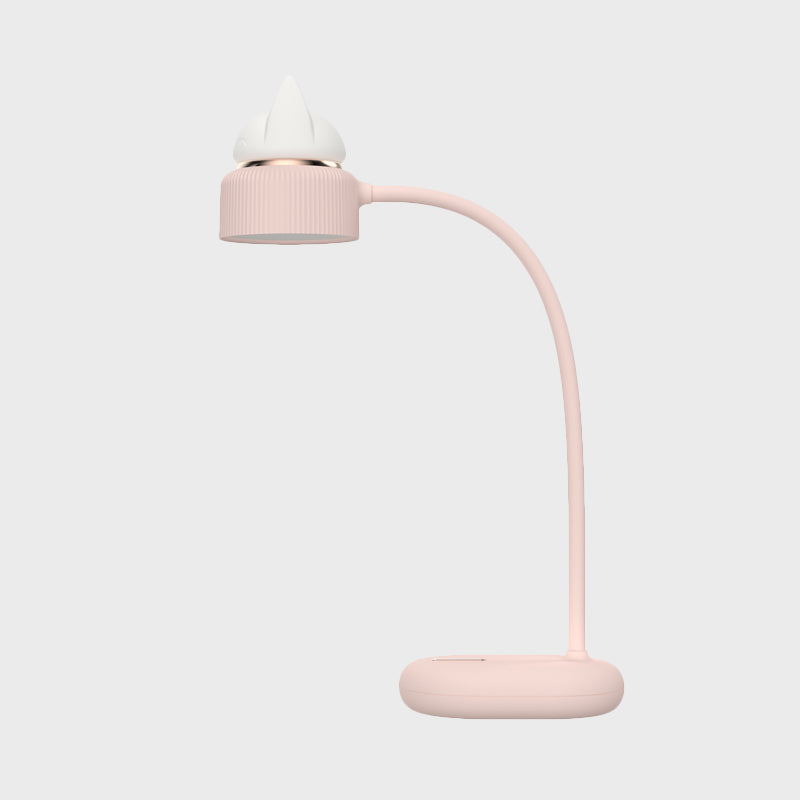 Wit/Rosafärgad/Grön Katt Roterande Bordslampa - USB Uppladdningsbar LED Nattlampa för Barn