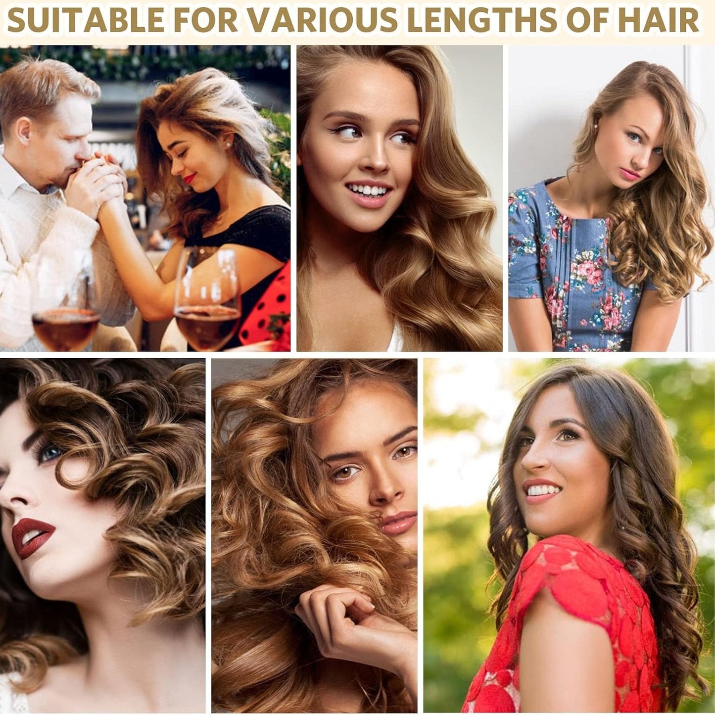 Curling Iron | Dual Barrel Hair Styler för Hemma Användning