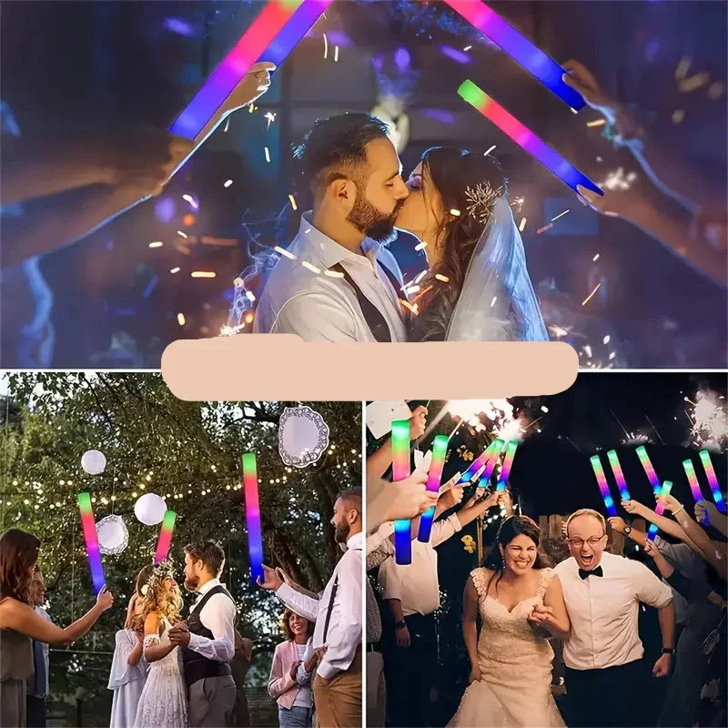 Halloween LED Skumsticks – Färgade Partylampor för Evenemang & Festivaler (12 stycken)