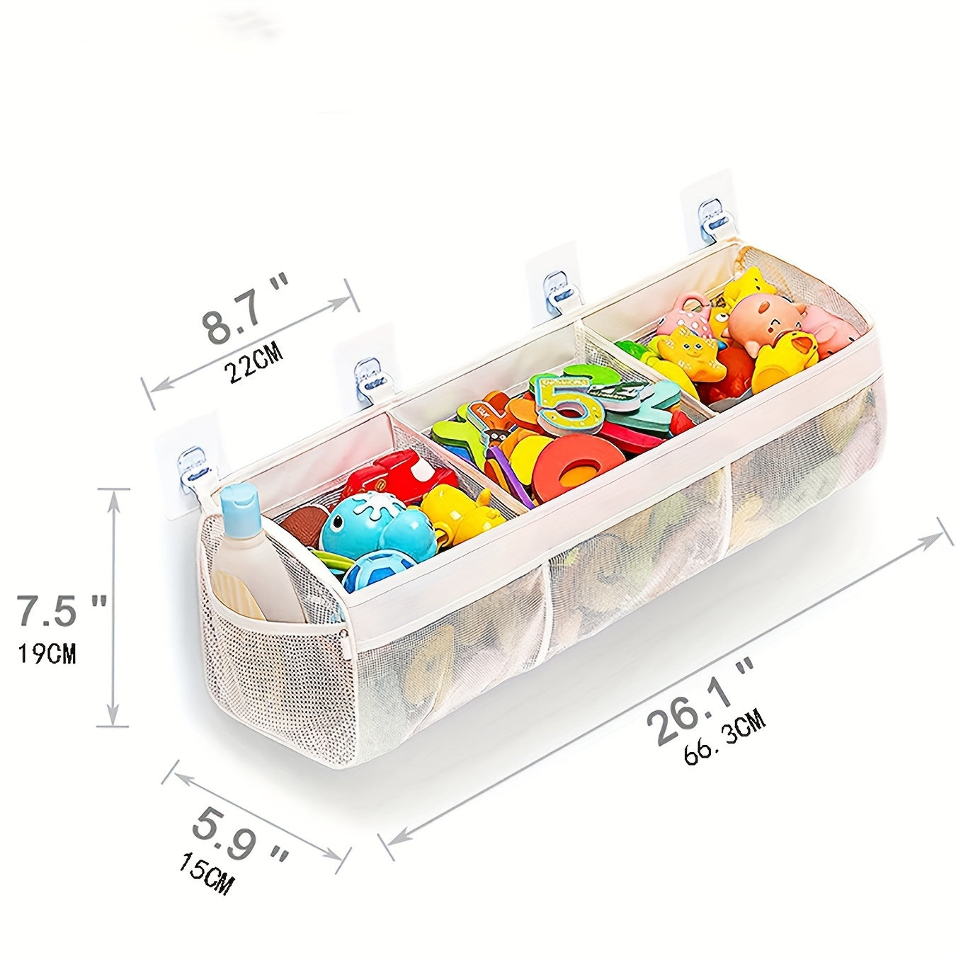 Mesh Badleksaksorganisatör - Perfekt för Ordning