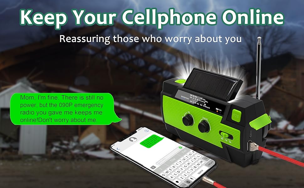 Royaleva Nödradio med vev och ficklampa