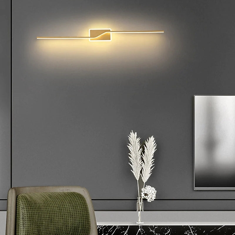 Moderna Minimalistiska LED Vägglampa Svart/Guld