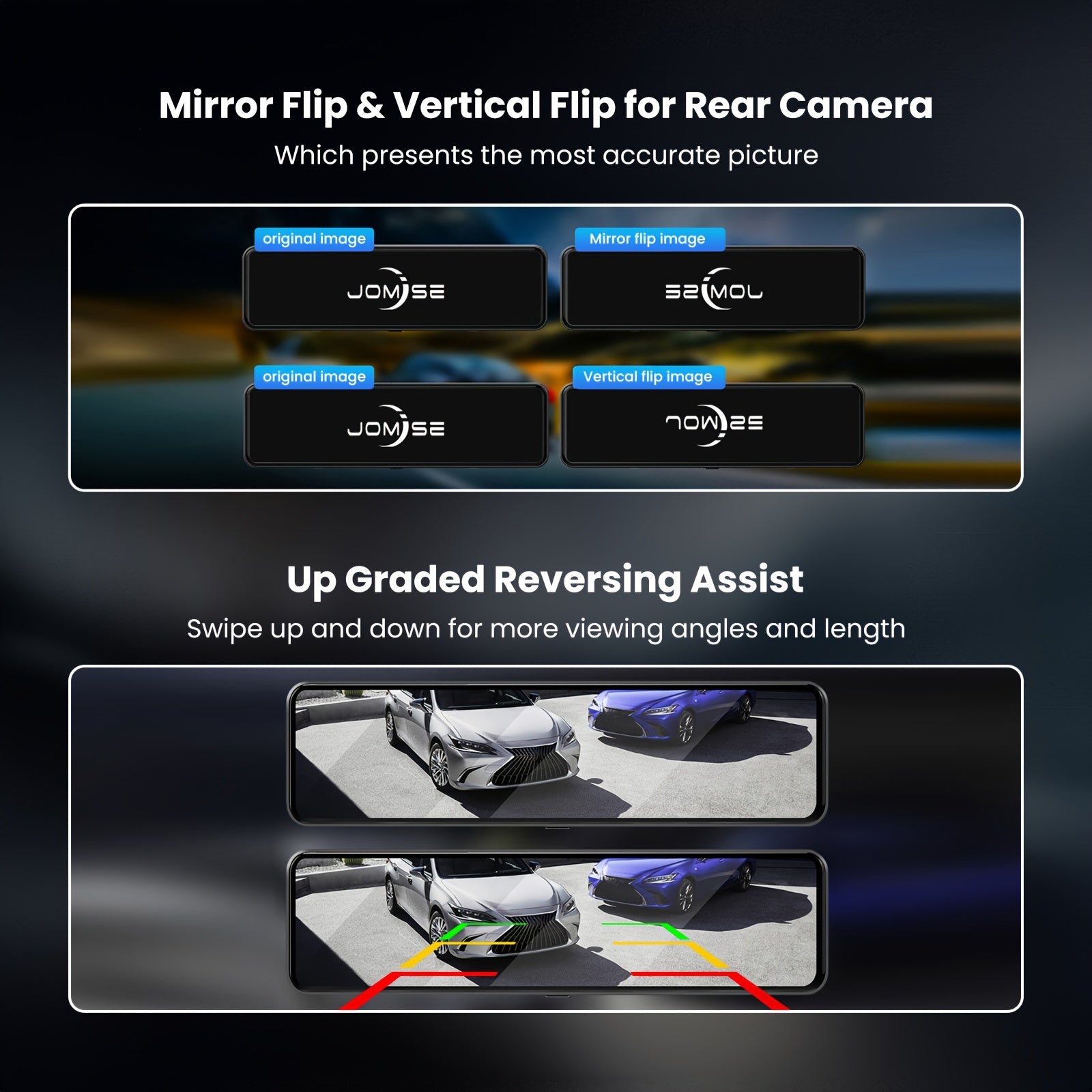 4K Dash Cam Främre & Bakre Inspelning