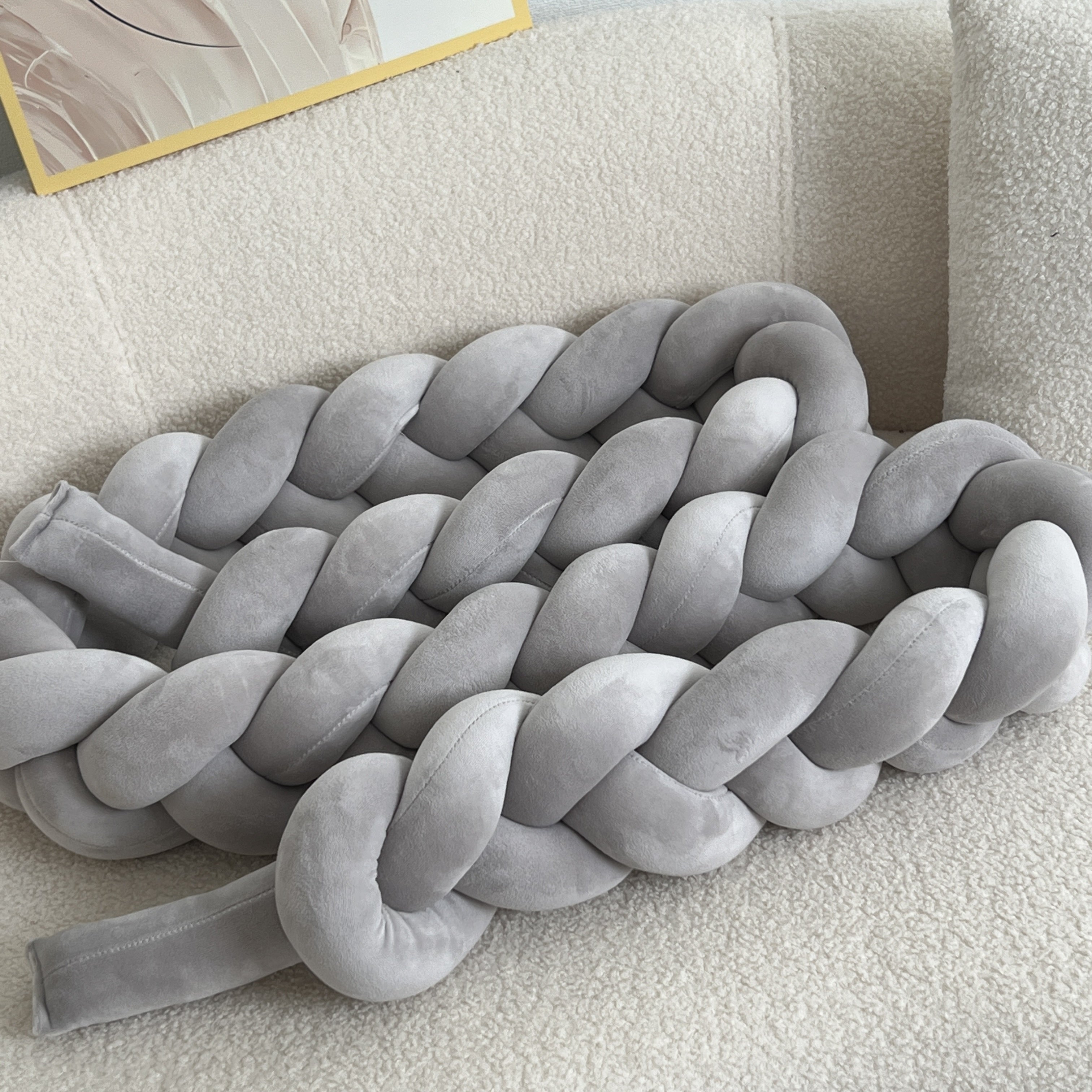 Handgjord Knapp Vloerkudde - Geometrisk Mönster, Tvättbar, 78-tum, Helårs Dekorativ Kuddfyllning med Polyester