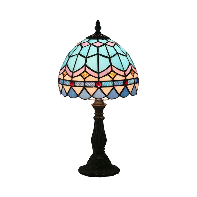 LichtBries - Tiffany-formad lampa i färgat glas med blylinjer