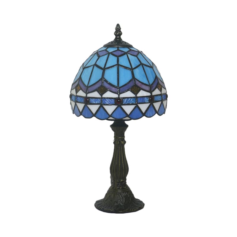 LichtBries - Tiffany-formad lampa i färgat glas med blylinjer
