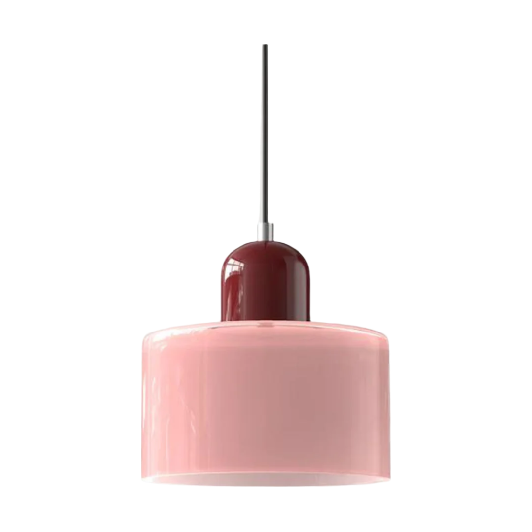 Glaspendelampa – Elegant cylindrisk pendellampa för mysiga vardagsrum