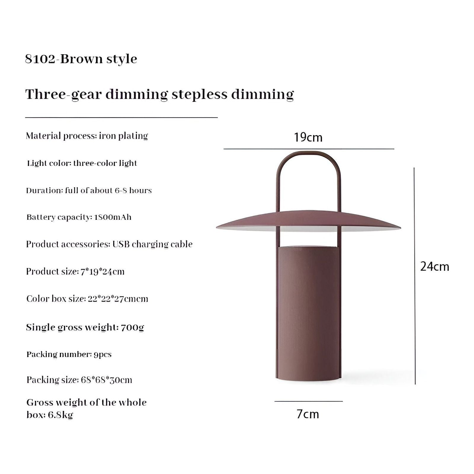 GlowLight Lampa - Uppladdningsbar vattentät trädgårdslampa