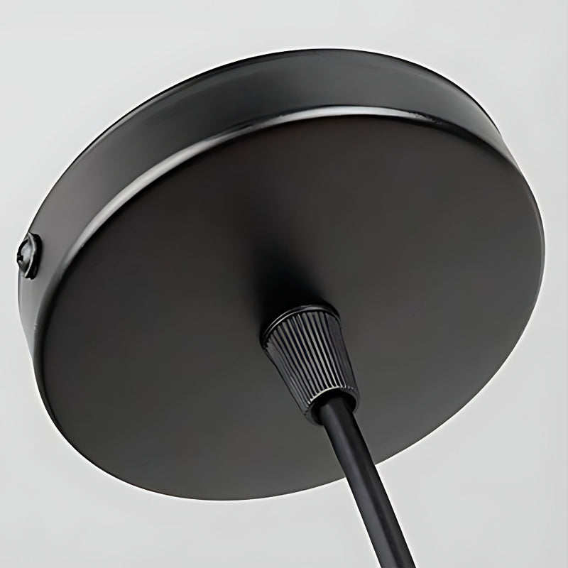 1/3-Ljuskälla Svart Liten Järnbur LED Industriell Stil Retro Kronljusstake