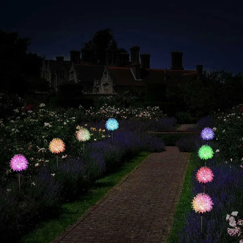 Carvallo - Vattentät solcellsträdgårdslampa i maskrosdesign