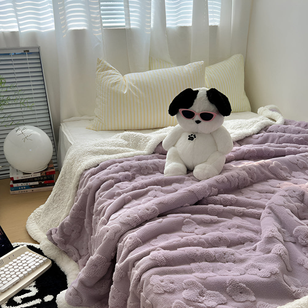 Snugglefilt med blommönster