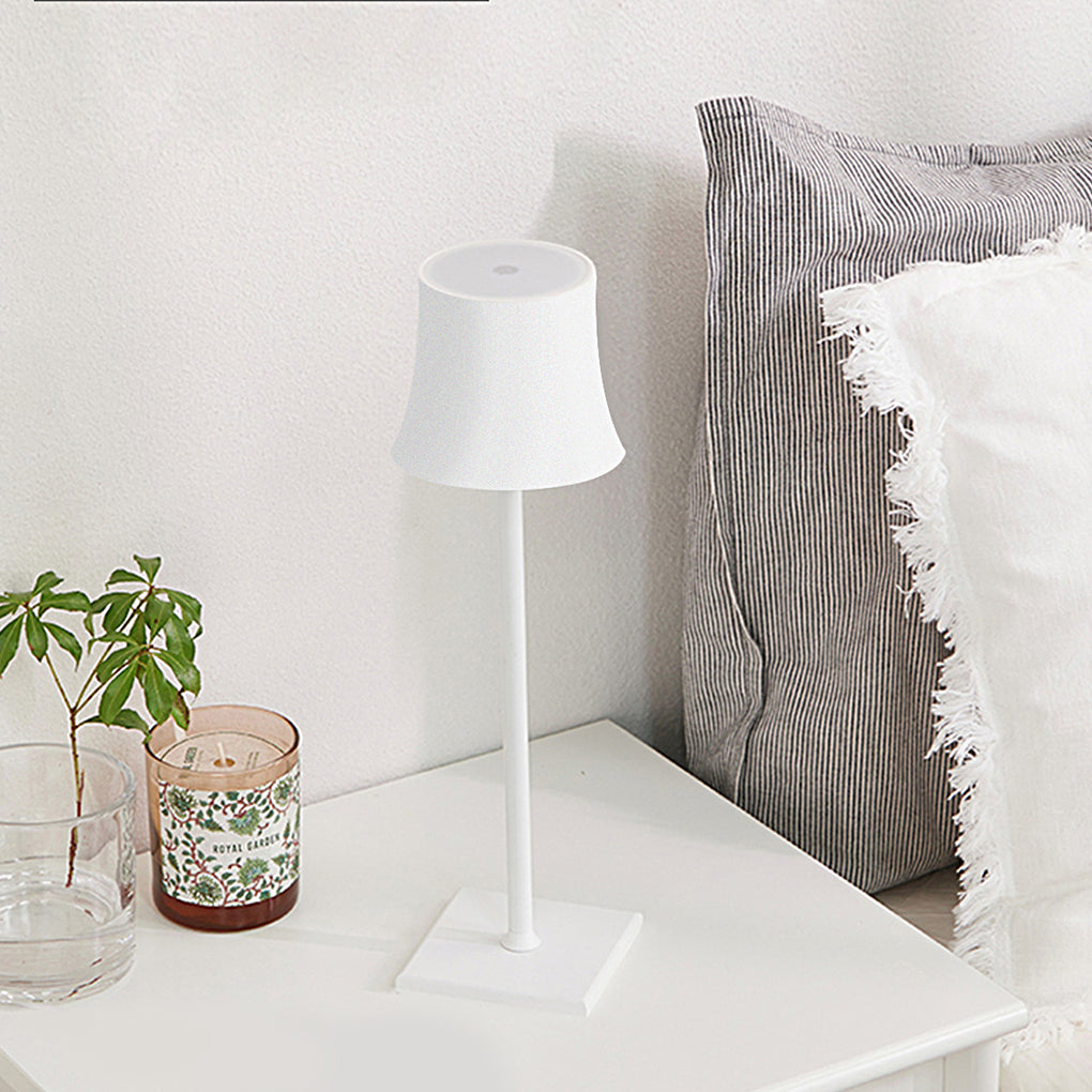 Trådlamp Bordslampa Metallskärm USB Touch