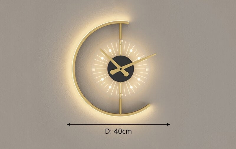 LED-väggklocka - Modern väggklocka med belysning