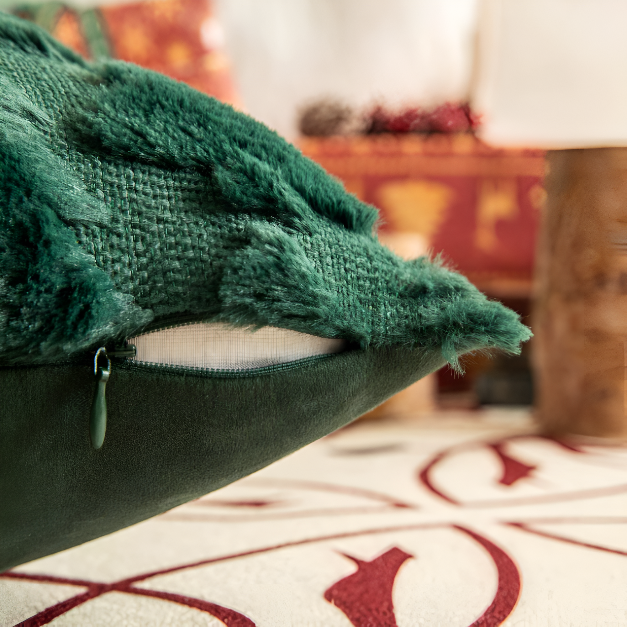 Plush julgran fluffiga kuddöverdrag