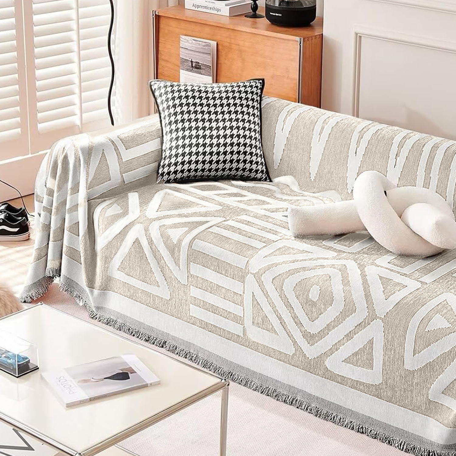 Geometrisk bohemisk stil sofföverdrag - Modern, stilfull och hållbart soffa skydd