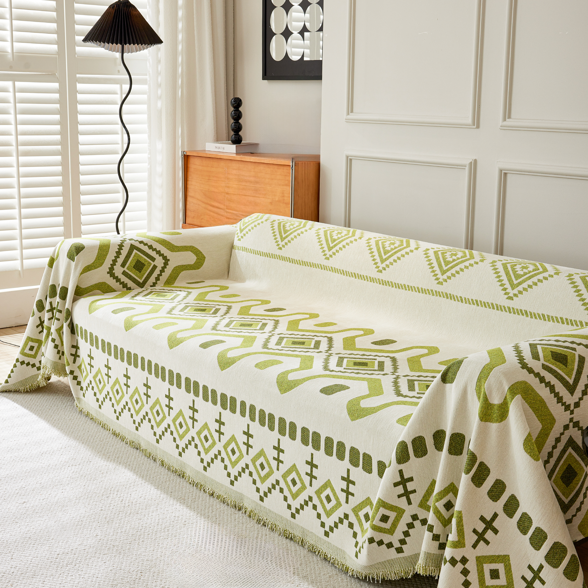 Geometrisk Boho Sofföverdrag - Modern, Stilig & Hållbar Soffa Skydd