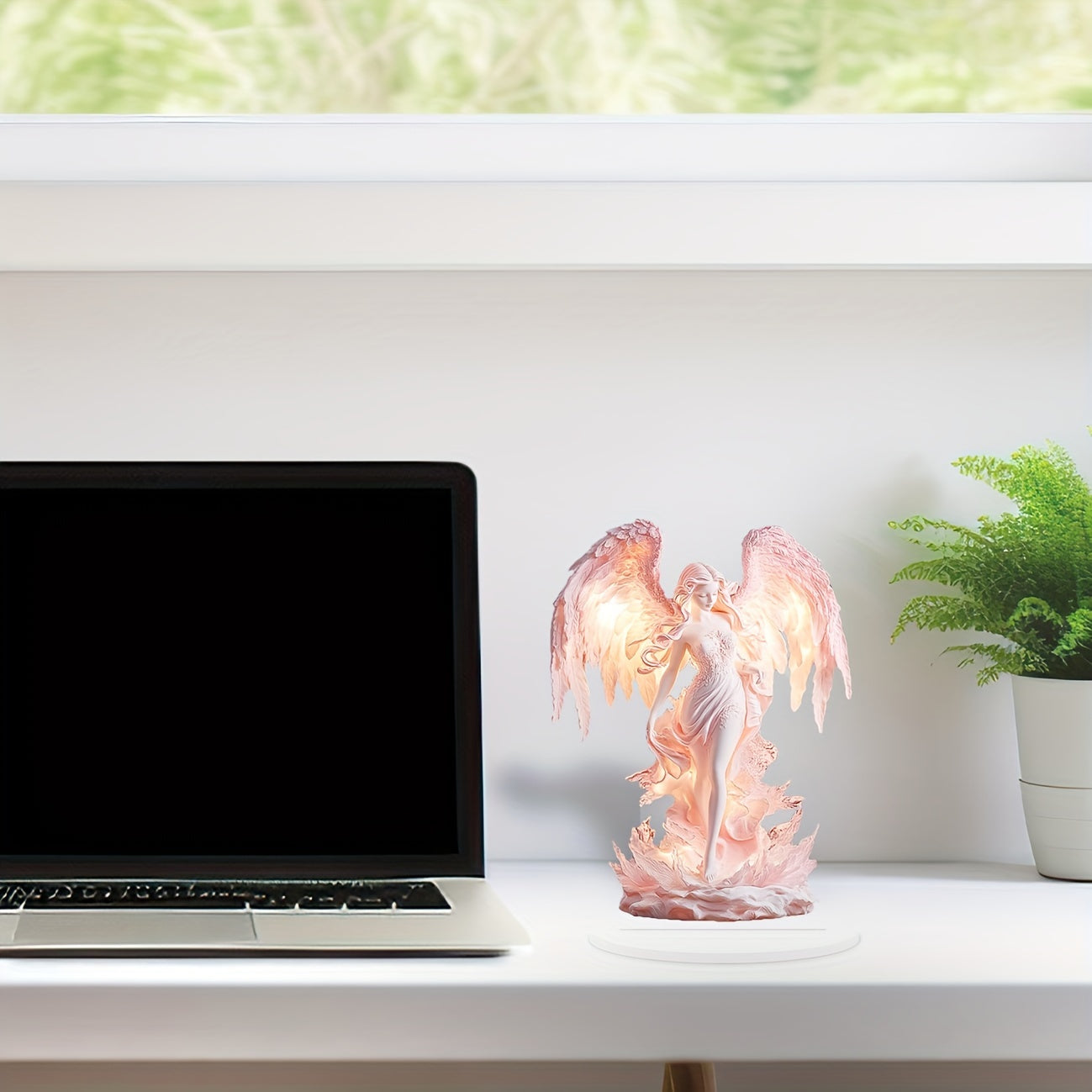 AngelGlow - Akrylängel Displaybord för Bords- och Hemdekoration