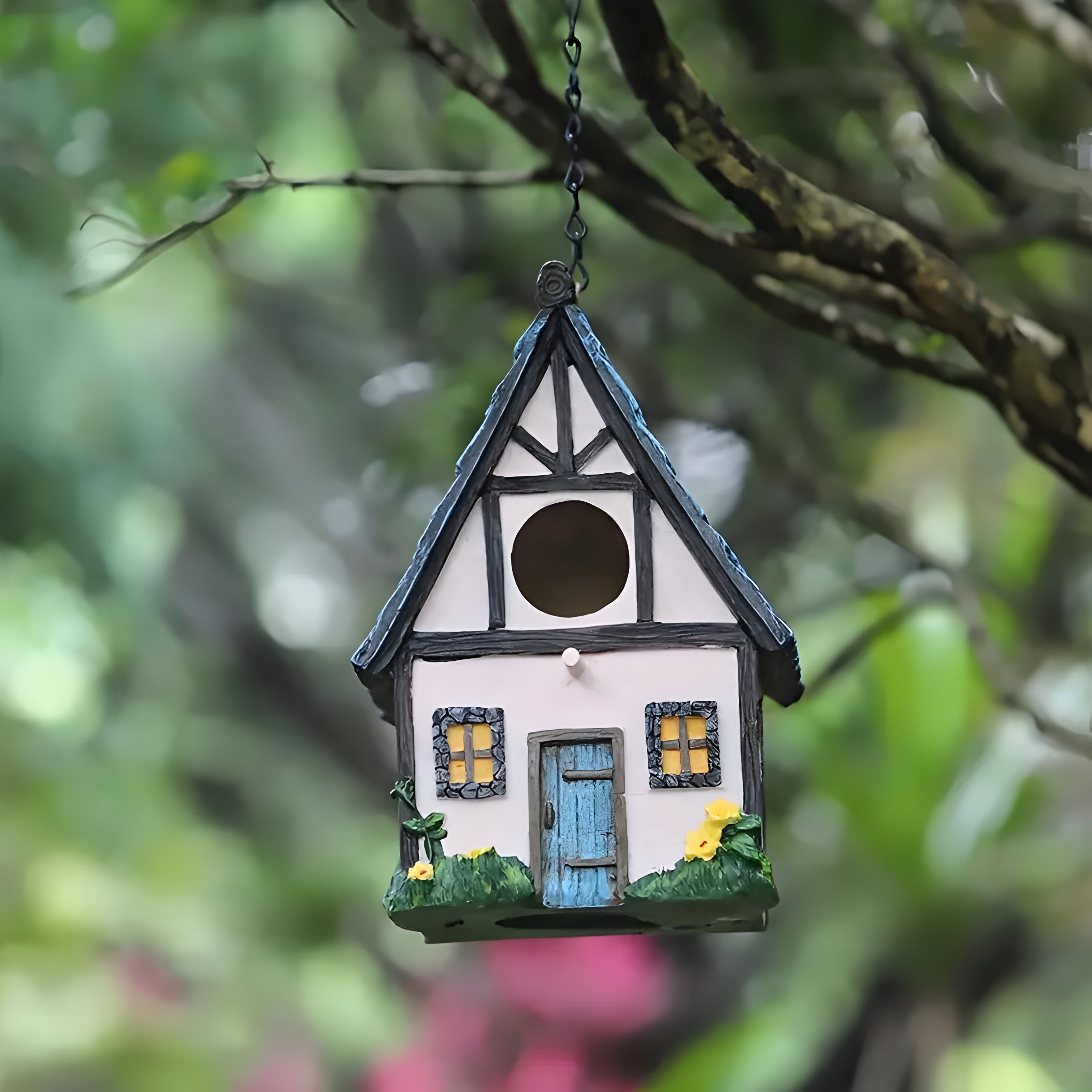 NestHaven Bo Nest - Rustik Trädgårds Hängande Fågelhus