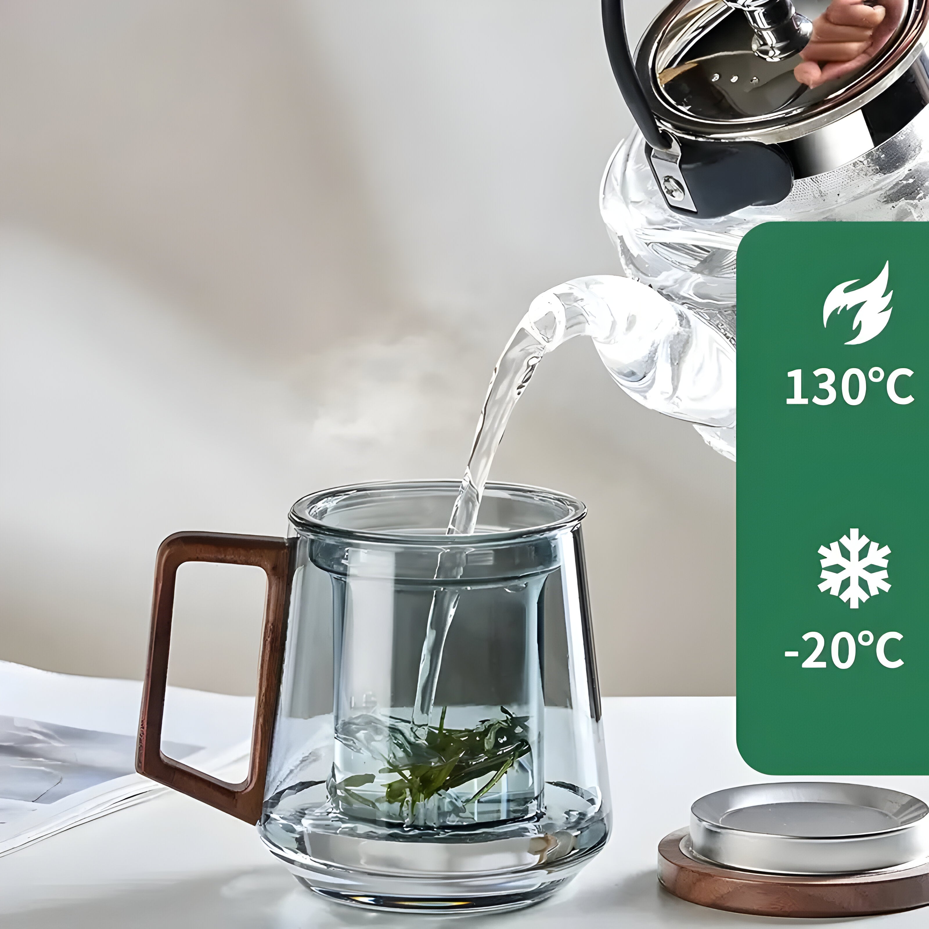 ArtisanBrew Cup – Värmebeständig Glas-Teekopp