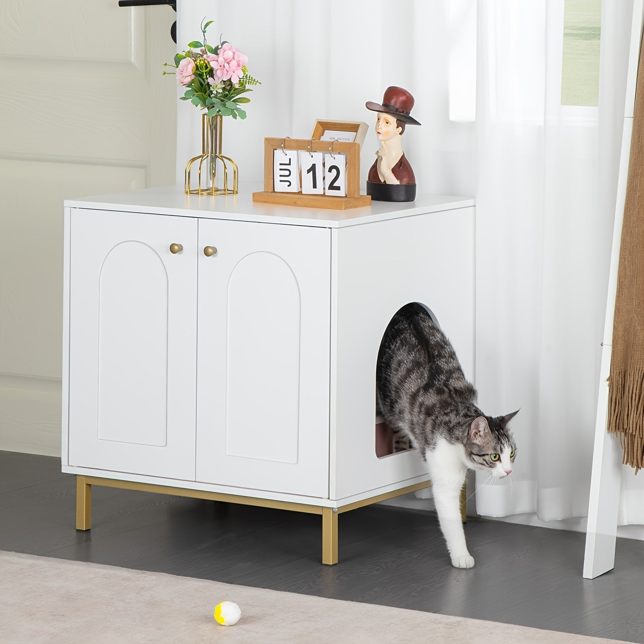 Dold kattlåda sidobord