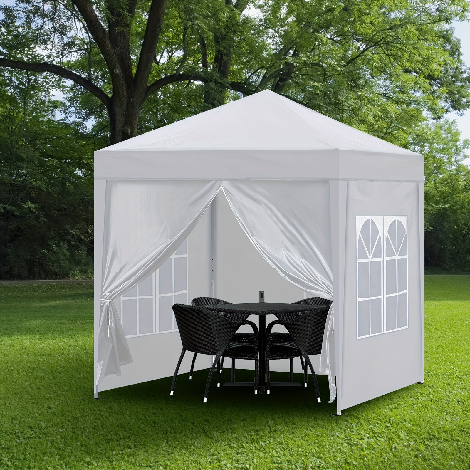 Trädgårdsgazebo Grå Stål Utomhus Festtält