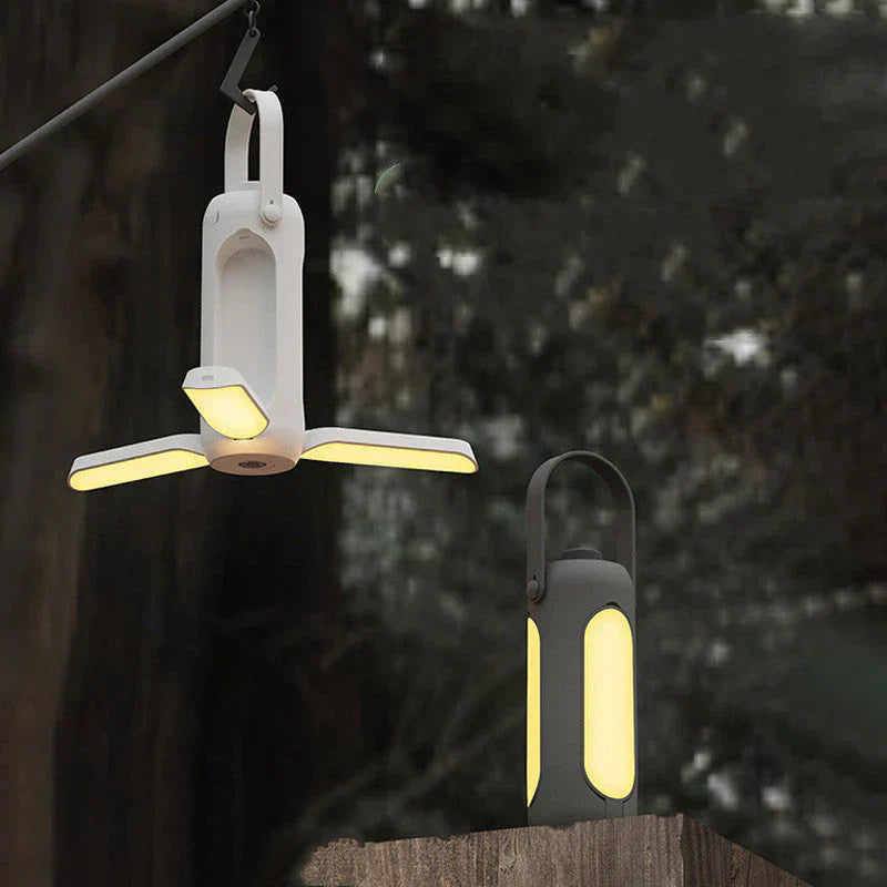 Mångsidig Bärbar Campinglampa med Flexibla Armar – För Tält och Utomhus