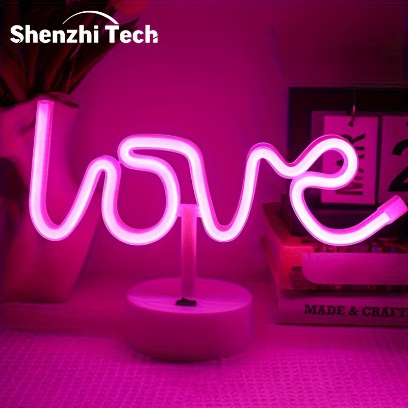 NeonLiefde - LED Neon Bordslampa för Sovrum och Festdekoration