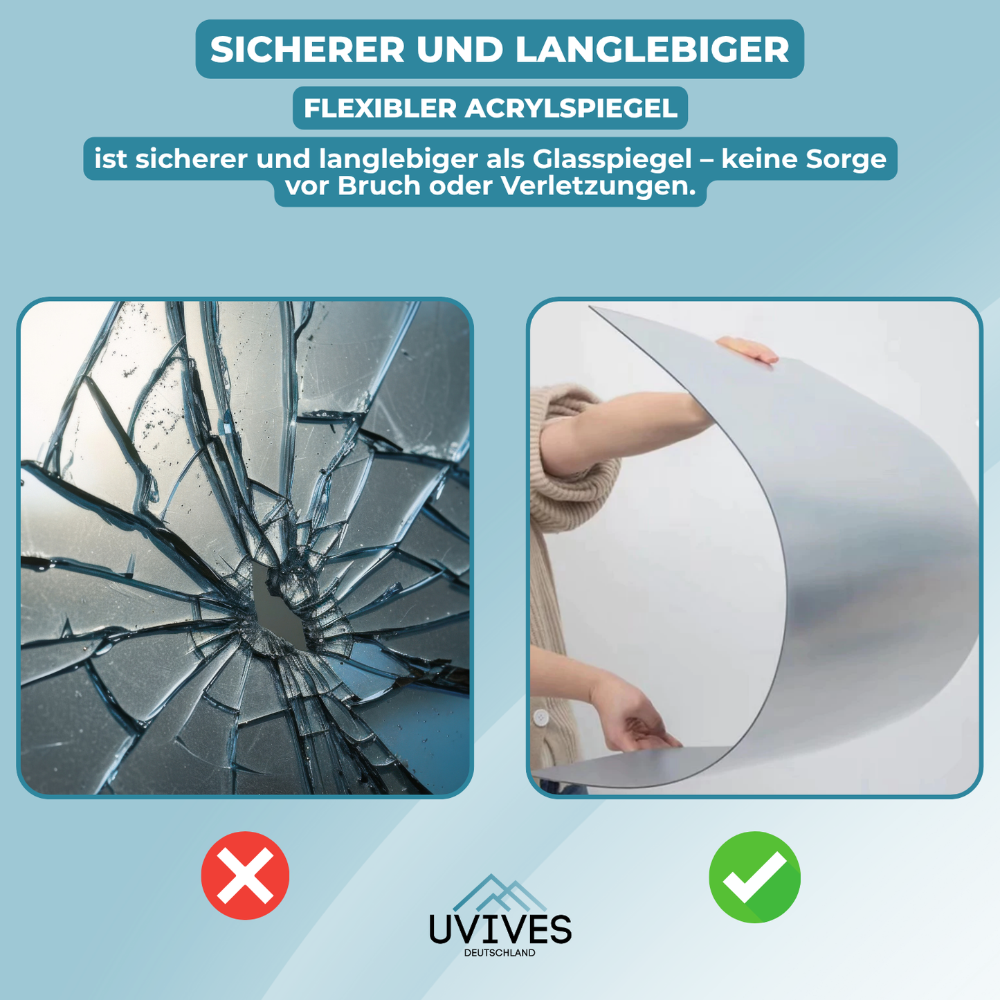 Carvallo – Säkert spegla. Enkelt klistra.