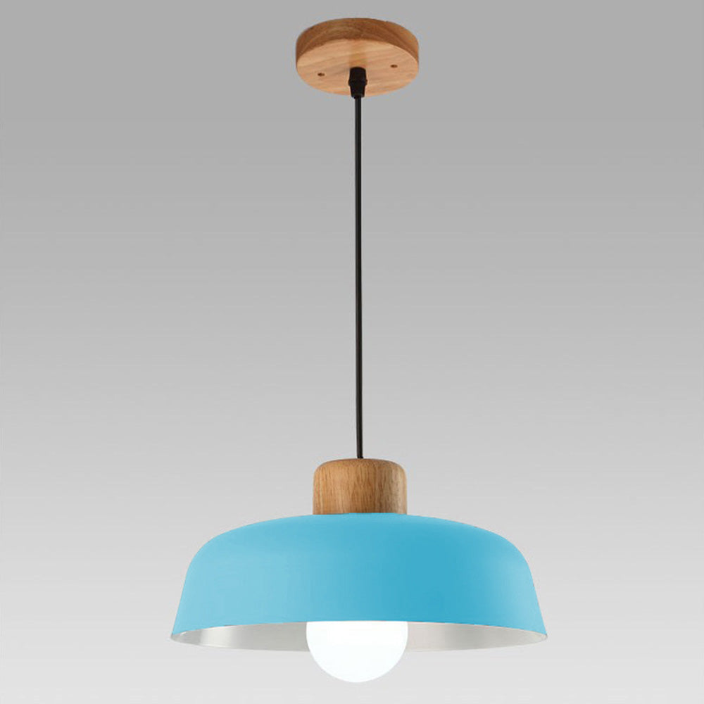 Nordic Creative Pendant Light | Naturligt Trä & Aluminium | Modern Hemljus | 11.81 x 5.51 in | Brick by Brick