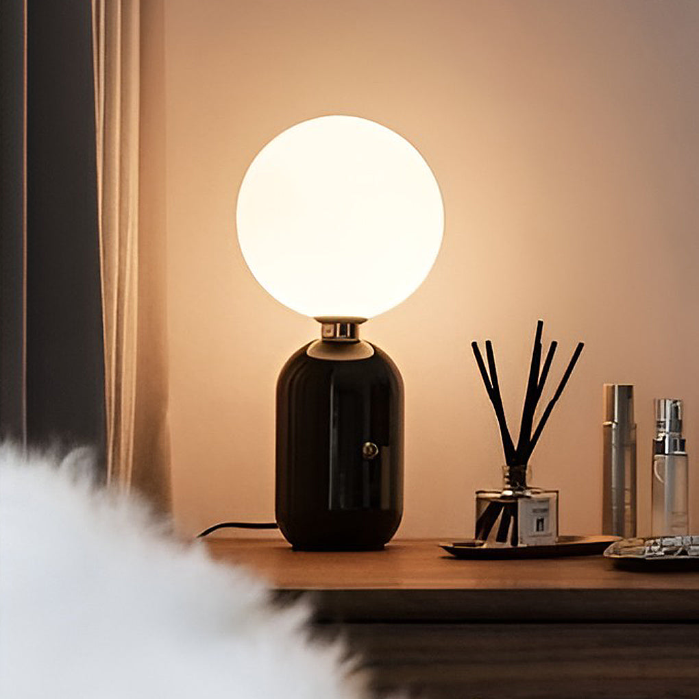 1-Ljus Handblåst Aballs Bordslampa Elektropläterad Nordisk