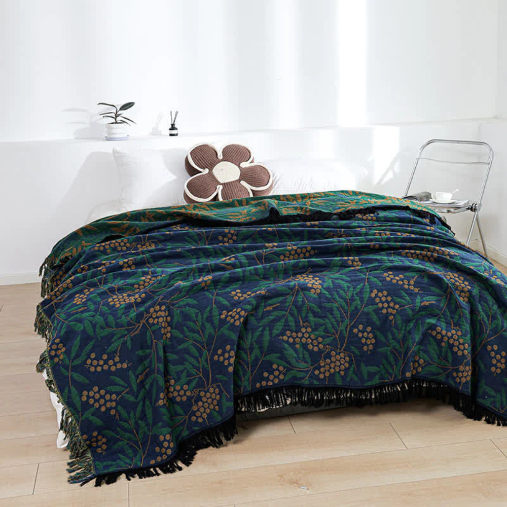 Vibrant Begonia Fruit Bandtassel Filt