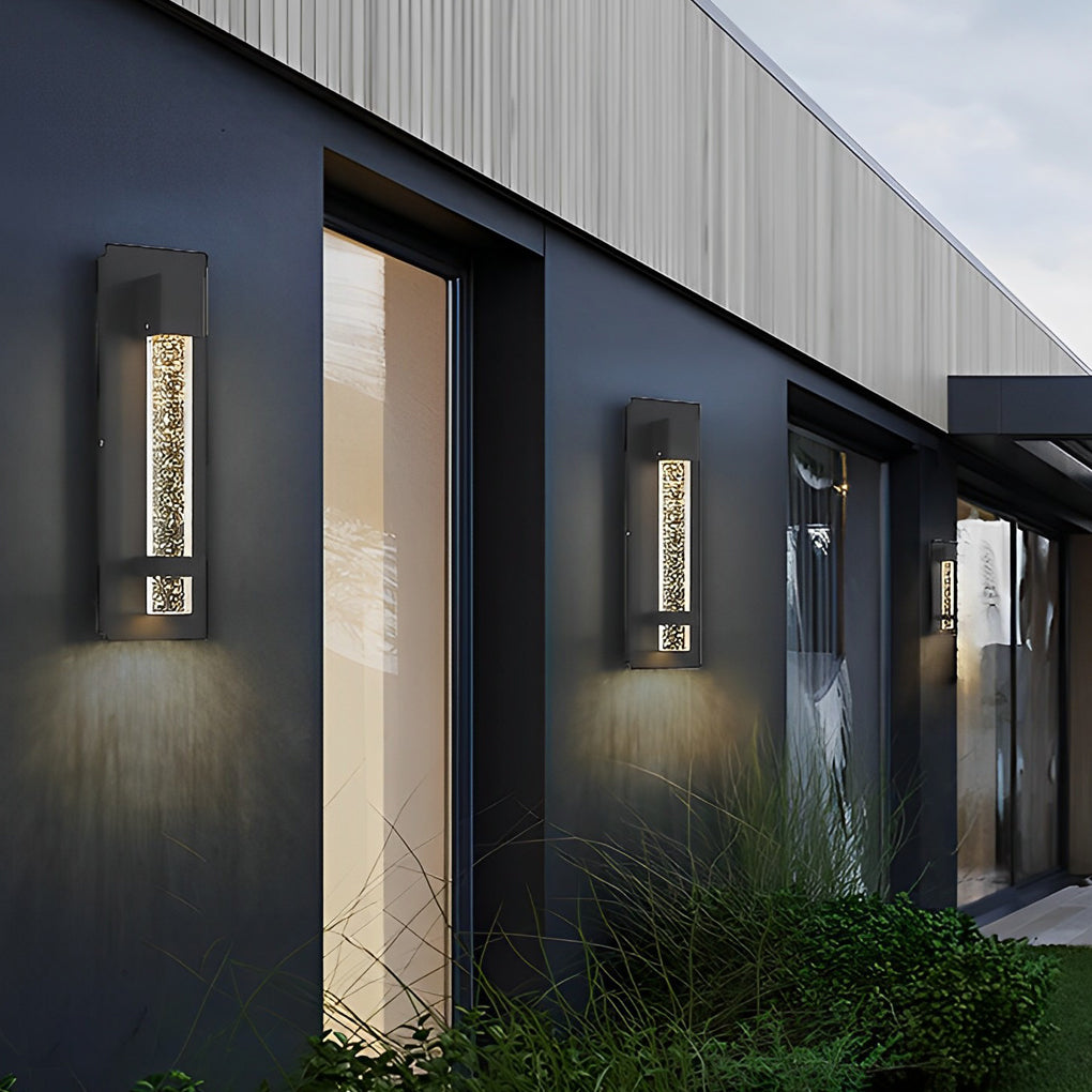 Vattentät Trådbunden Bubbla Glas Utomhusvägglampa