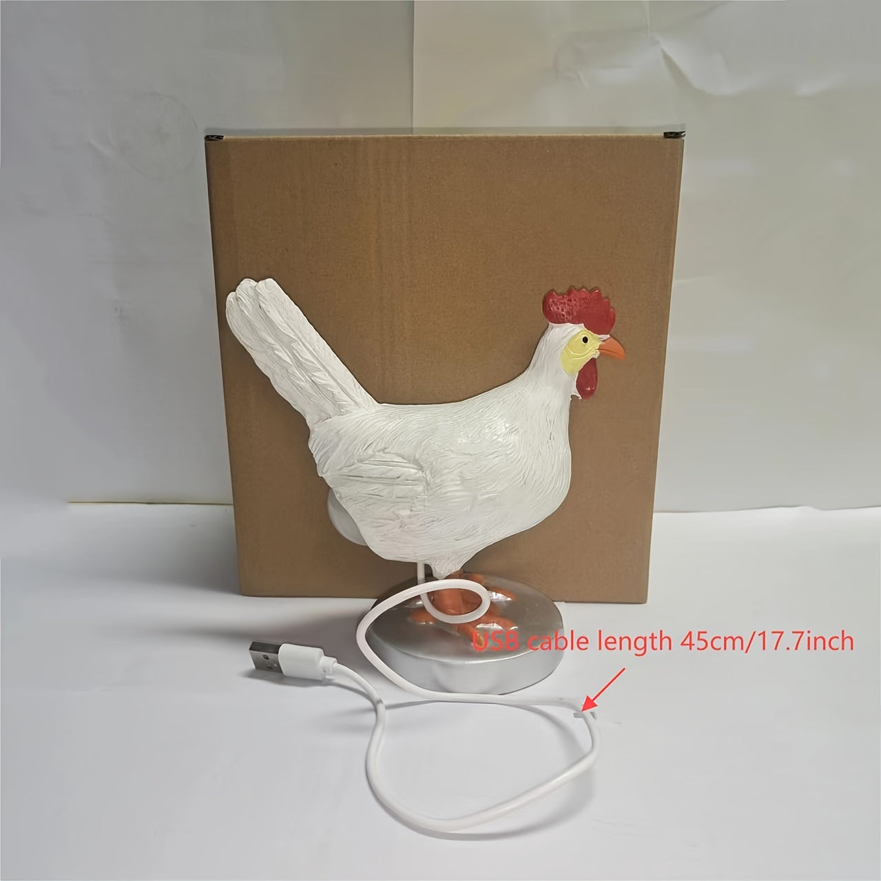 EggGlow - Realistisk Kycklingäggslampa med USB LED-belysning och 3D Design