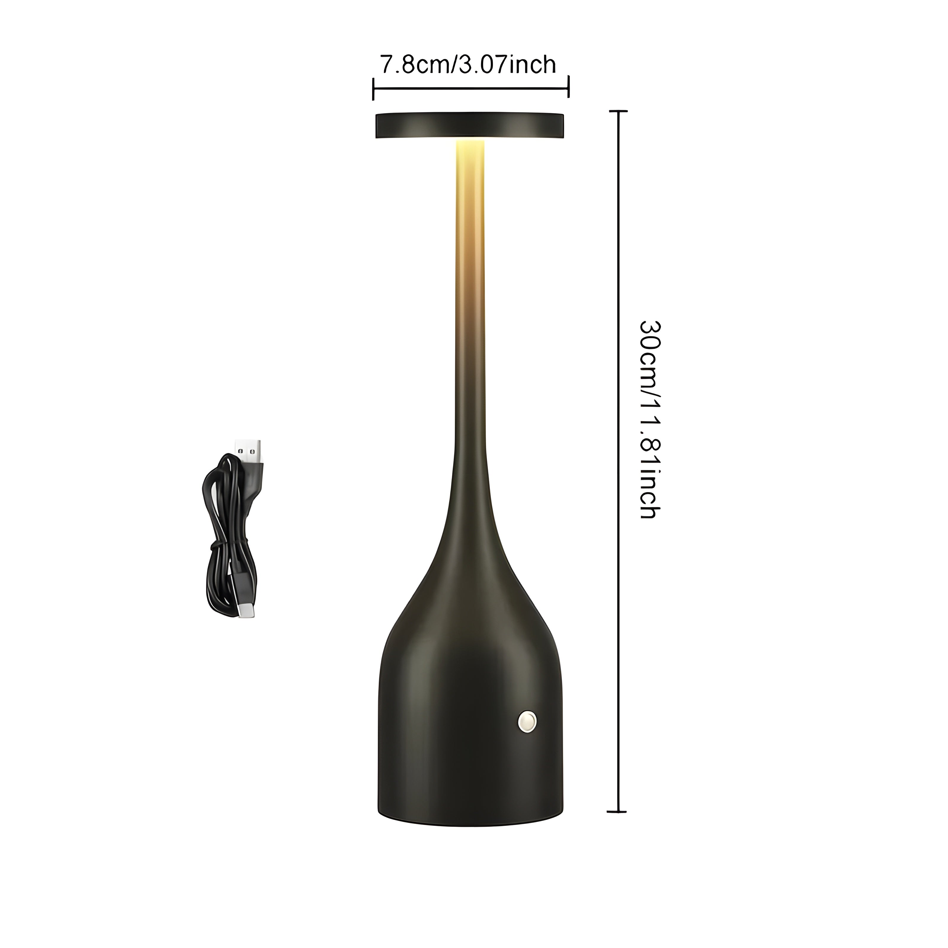 NoirLuxe Lampa – Uppladdningsbar Touch-styrd LED Skrivbordslampa