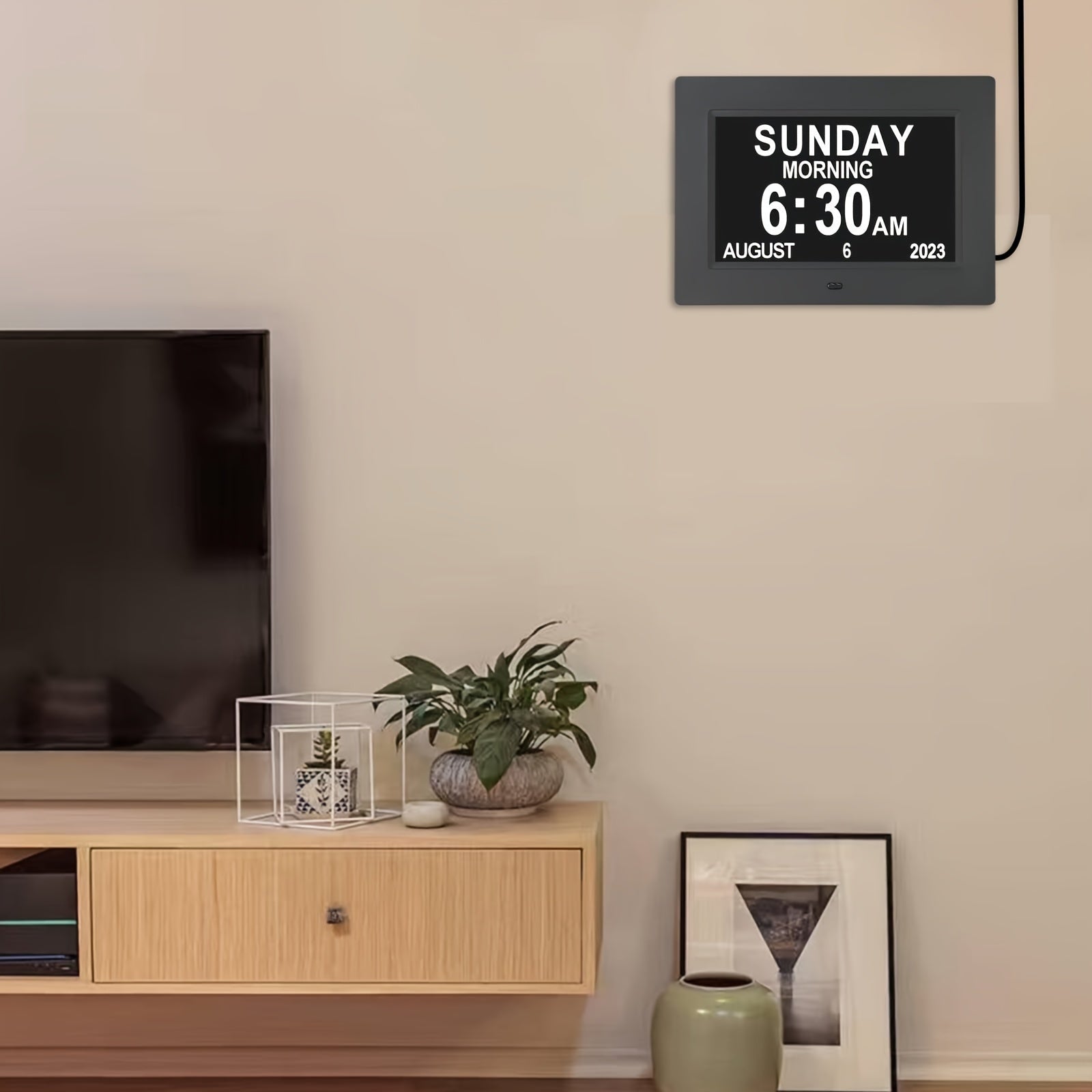 Digital Väckarklocka Kalender Alarmvisning Ram