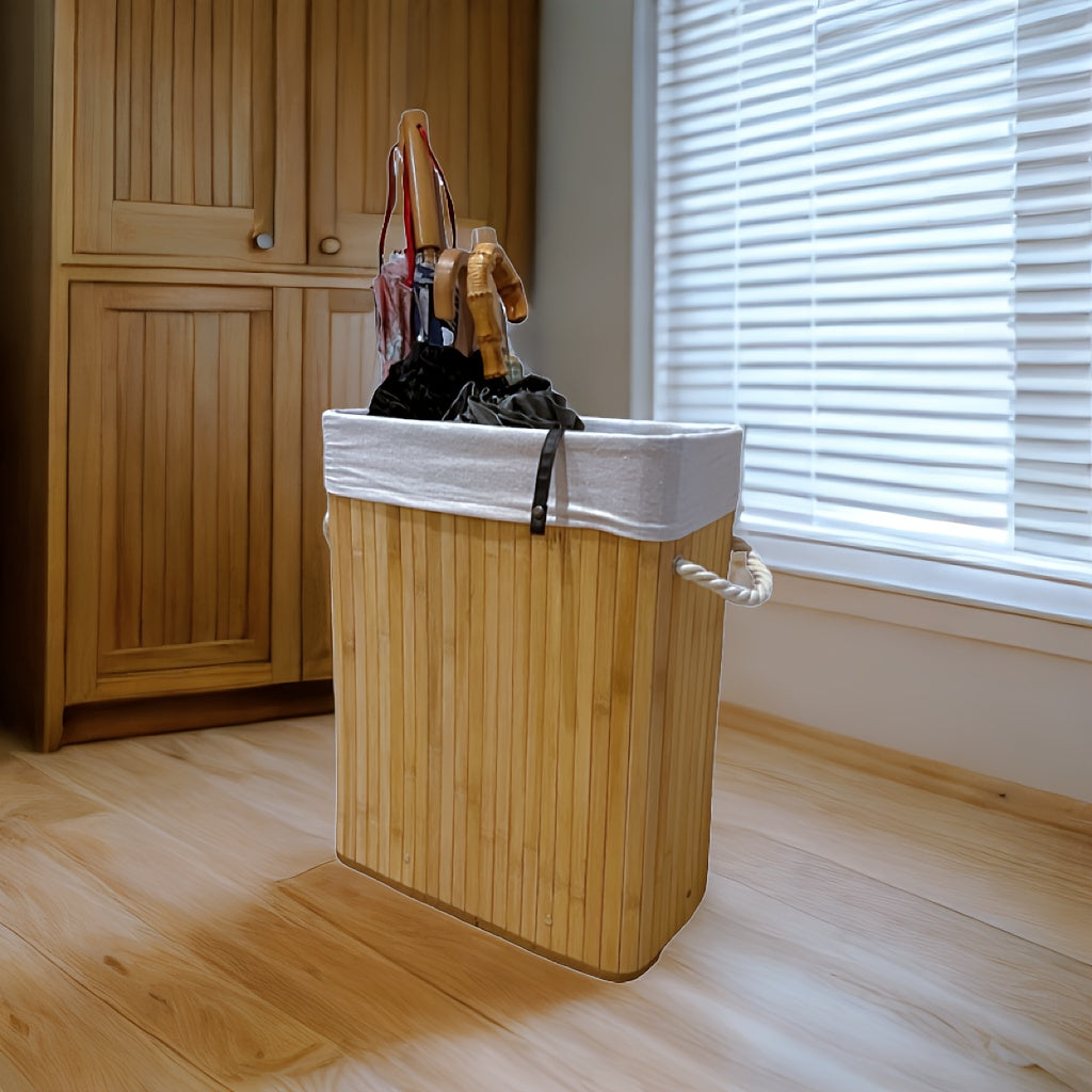 Bambu Vävd Förvaringskorg - Hållbar och Praktisk för Varje Rum